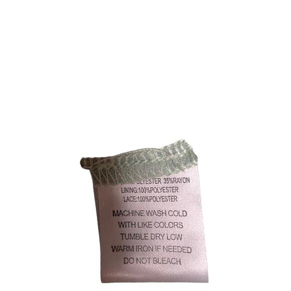 Indigo Rose Peasant Midi Dress Womens XL Mint Green Laced Boho Classy Comfy - Picture 12 of 13